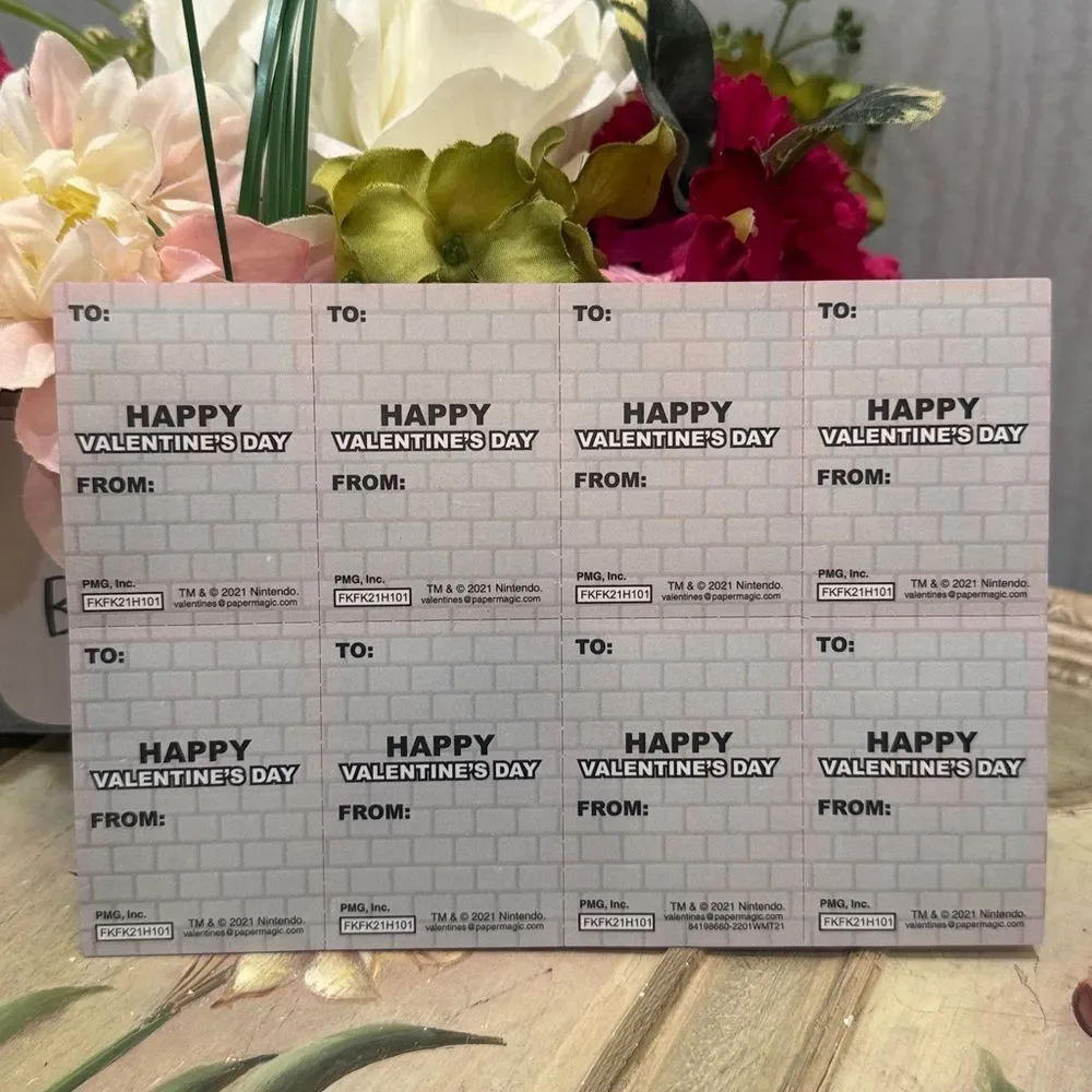 Super Mario Lenticular Valentines Day Cards 56 Cards Included VIDEO